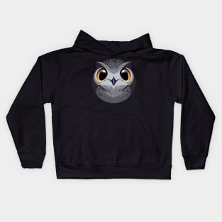 Bubble Great Horned Owl Kids Hoodie